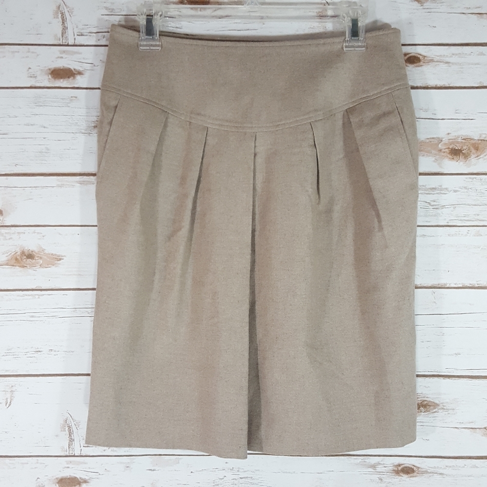 Max Mara | Virgin Wool Angora Pleated Pencil Skirt